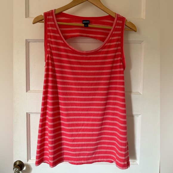 Patagonia Pink Stripe Organic Cotton Tank Top - Picture 2 of 16